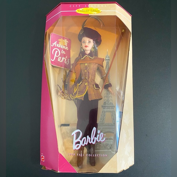 Vintage Barbie Doll Autumn In Paris 1998 Collectors Ed. City Seasons New NIB - Picture 4 of 12